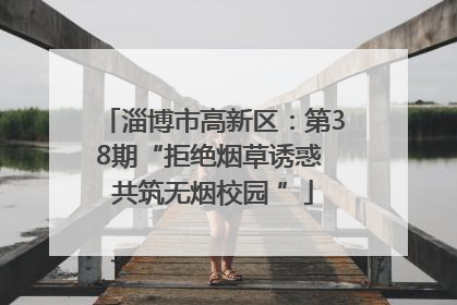 淄博市高新区：第38期“拒绝烟草诱惑 共筑无烟校园 ”